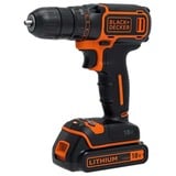 BLACK+DECKER BDCDC18 Taladro de pistola Negro, Naranja Ión de litio 1,5 Ah, Taladro/destornillador negro/Naranja, Taladro de pistola, perforacion, Desatornillar, Negro, Naranja, 2,5 cm, 1 cm, 30 Nm