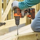 BLACK+DECKER BDCDD186K Taladro de pistola Ión de litio 1.5Ah Negro, Naranja taladro combinado inalámbrico, Taladro/destornillador negro/Naranja, Taladro de pistola, perforacion, Negro, Naranja, 2,5 cm, 1 cm, 360 RPM