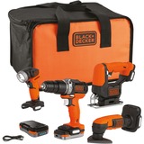 BLACK+DECKER BDCK123S2S, Martillo atornillador naranja/Negro