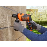 BLACK+DECKER BEH710-QS, Taladradora de impacto naranja/Negro