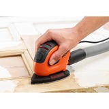 BLACK+DECKER BEW230K Lijadora orbital 11000 RPM Negro, Naranja 55 W, Lijadora Delta naranja/Negro, Lijadora orbital, Negro, Naranja, 11000 RPM, 76 dB, 65 dB, Corriente alterna