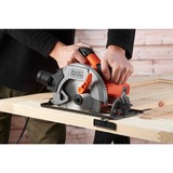 BLACK+DECKER CS1550, Sierra circular naranja/Negro