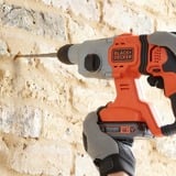 BLACK+DECKER Martillo combinado a batería BCD900E2K, 18Volt, Martillo perforador naranja/Negro