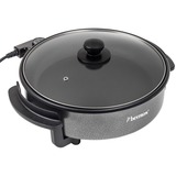 Bestron AHP1200 paella eléctrica, Pan gris/Negro, Alrededor, Negro, Gris, De plástico, Vidrio, 1500 W, 220 - 240 V