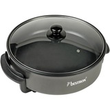 Bestron AHP1500Z paella eléctrica, Pan gris/Negro, Alrededor, Gris, Vidrio, 1500 W, 220-240 V, 50/60 Hz