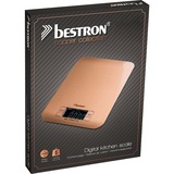 Bestron AKS700CO báscula de cocina Cobre Encimera Plaza Báscula electrónica de cocina, Balanza de cocina cobre, Báscula electrónica de cocina, 5 kg, 1 g, Cobre, Encimera, Plaza