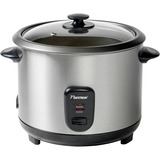 Bestron ARC180 arrocera 1,8 L 700 W Negro, Acero inoxidable acero fino/blanco, Negro, Acero inoxidable, 1,8 L, Botones, Vidrio, 700 W, 220-240 V