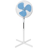 Bestron ASV45W ventilador Azul, Blanco blanco/Azul, Ventilador con aspas para el hogar, Azul, Blanco, Piso, 45 cm, 75°, 1020 - 1220 mm