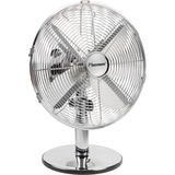 Bestron DFT35CH ventilador Cromo plateado, Ventilador con aspas para el hogar, Cromo, Mesa, Corriente alterna, 35 W, 220 - 240 V