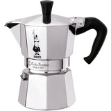 Bialetti Moka Express 0,3 L Aluminio, Negro, Cafetera espresso plateado, 0,3 L, Aluminio, Negro, 6 tazas, Aluminio, Moka Express, CE