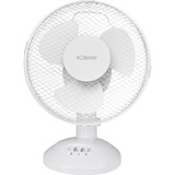 Bomann VL 1137 CB Blanco, Ventilador blanco, Ventilador con aspas para el hogar, Blanco, Mesa, 23 cm, Corriente alterna, 30 W
