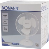 Bomann VL 1137 CB Blanco, Ventilador blanco, Ventilador con aspas para el hogar, Blanco, Mesa, 23 cm, Corriente alterna, 30 W