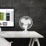 Bomann VL 1137 CB Blanco, Ventilador blanco, Ventilador con aspas para el hogar, Blanco, Mesa, 23 cm, Corriente alterna, 30 W