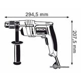 Bosch 0 601 049 603 no categorizado, Taladro azul/Negro, 550 RPM, 1,3 cm, 4 cm, 60 Nm, 550 W, 285 W