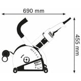 Bosch 0 601 368 703 ranurador de pared 23 cm 5000 RPM 2400 W, Esamblaje con galleta azul, Sobrecarga, Negro, Azul, Plata, 23 cm, 5000 RPM, 2 cm, 6,5 cm