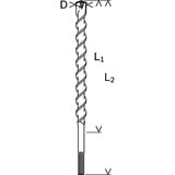 Bosch 2 608 586 750 broca Broca de corte espiral 1 pieza(s), Taladro Taladro, Martillo perforador, Broca de corte espiral, 1,5 cm, 540 mm, Concreto, Caliza, Albañilería, 40 cm