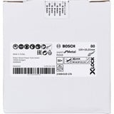 Bosch Disco abrasivo de fibra X-LOCK R444 Expert para metal, Ø 125mm, K80, Rueda de esmeril 