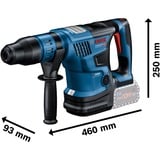 Bosch GBH 18V-36 C Professional 500 RPM SDS Max 5,1 kg Negro, Azul, Martillo perforador azul/Negro, Taladro de pistola, SDS Max, Sin escobillas, Negro, Azul, 500 RPM, 3,5 cm