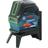 Bosch GCL 2-15 G Nivel de línea/punto 10 m 500-540 nm (< 10 mW), Láser de líneas cruzadas azul/Negro, 10 m, 0,3 mm/m, 4°, 15 m, Horizontal/Vertical, Verde
