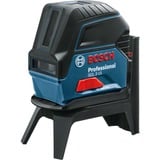 Bosch GCL 2-15 Professional Láser Combinado, Láser de líneas cruzadas azul/Negro, 15 m, 0,3 mm/m, 4°, Rojo, 650 nm (<1 mW), Nivel de línea/punto