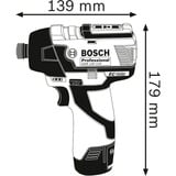 Bosch GDR 12V-110 Professional 1/4" 110 Nm 10,8 V, Tornillo de percusión azul/Negro, Llave de impacto, 1/4", 110 Nm, 1200 RPM, 2600 RPM, 10 m/s²