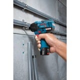 Bosch GDR 12V-110 Professional 1/4" 110 Nm 10,8 V, Tornillo de percusión azul/Negro, Llave de impacto, 1/4", 110 Nm, 1200 RPM, 2600 RPM, 10 m/s²