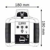 Bosch GRL 300 HV Professional Nivel giratorio 300 m 635 nm (< 1 mW), Láser rotativo azul/Negro, 300 m, 0,1 mm/m, 5°, 600 RPM, Rojo, 3R