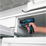 Bosch GSB 12V-15 Professional 1300 RPM, Martillo atornillador azul/Negro, Taladro de pistola, 1 cm, 1300 RPM, 1,9 cm, 1 cm, 1 mm