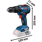 Bosch GSB 18V-55 PROFESSIONAL 1800 RPM Sin llave 1,1 kg Negro, Azul, Rojo, Martillo atornillador azul/Negro, Taladro de pistola, Sin llave, Sin escobillas, Negro, Azul, Rojo, 1,3 cm, 1800 RPM
