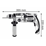 Bosch GSB 21-2 RCT 3000 RPM Sin llave 2,9 kg, Taladradora de impacto azul/Negro, Taladro de pistola, Sin llave, 1,3 cm, 3000 RPM, 4 cm, 1,6 cm