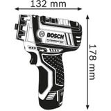Bosch GSR 12V-15 FC Professional Sin llave 600 g Negro, Azul, Destornillador azul/Negro, Taladro de pistola, Sin llave, Negro, Azul, 1 cm, 3 cm, 1 cm