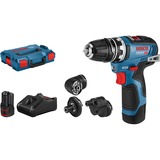 Bosch GSR 12V-35 FC 1750 RPM Sin llave 590 g Negro, Azul, Rojo, Taladro/destornillador azul/Negro, Taladro de pistola, Sin llave, Sin escobillas, Negro, Azul, Rojo, 1 cm, 1750 RPM