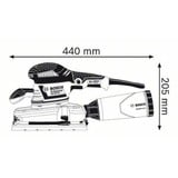 Bosch GSS 280 AVE Professional Lijadora orbital 11000 RPM 22000 OPM azul, Lijadora orbital, Abrazadera/Velcro, 11000 RPM, 16000 OPM, 22000 OPM, 2,4 mm