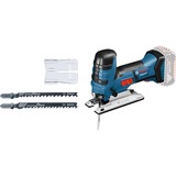 Bosch GST 18 V-LI S power jigsaws 2,4 kg, Sierra de calar azul/Negro, 0 - 45°, 12 cm, 2 cm, 8 mm, 7,5 m/s², 1,5 m/s²