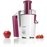 Bosch MES25C0 exprimidor Licuadora centrífuga Cereza, Transparente, Blanco 700 W Berry/blanco, Licuadora centrífuga, Cereza, Transparente, Blanco, Paso, 2 L, 1,25 L, 1,25 L