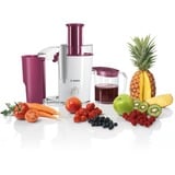 Bosch MES25C0 exprimidor Licuadora centrífuga Cereza, Transparente, Blanco 700 W Berry/blanco, Licuadora centrífuga, Cereza, Transparente, Blanco, Paso, 2 L, 1,25 L, 1,25 L