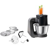 Bosch MUM59N26DE robot de cocina 1000 W 3,9 L Acero inoxidable negro/Acero fino, 3,9 L, Acero inoxidable, Botones, 4 discos, Acero inoxidable, 1000 W
