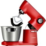Bosch MUM9A66R00 robot de cocina 1600 W 5,5 L Rojo, Plata rojo/Plateado, 5,5 L, CE, VDE, Rojo, Plata, Giratorio, Acero inoxidable, 1600 W