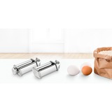 Bosch MUZ5PP1 batidora y accesorio para mezclar alimentos, Ensayo plateado, Acero inoxidable, Blanco, Acero inoxidable, MUM5