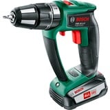 Bosch PSR 18 LI-2 Ergonomic 1400 RPM Sin llave 1,3 kg Negro, Verde, Taladradora de impacto verde/Negro, Taladro recto, Sin llave, 1,3 cm, 1400 RPM, 3,8 cm, 1,3 cm