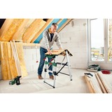 Bosch PWB 600 Banco de trabajo para carpintería verde, Banco de trabajo para carpintería, Aluminio, Bamboo, Madera, Negro, Verde, Metálico, 680 mm, 552,6 mm, 834 mm