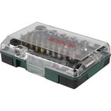 Bosch Rainbow Pro 27 bit + ratchet punta de destornillador 27 pieza(s), Kit de herramientas verde, 27 pieza(s), Pozidriv, Torx, PH 1/2/2/3 PZ 1/2/3 T 10/15/20/25/30 HEX 3/4/5/6 PH 1/2/2/3 PZ 1/2/3 T 10/15/20/25/30 HEX 3/4/5/6..., 25 mm