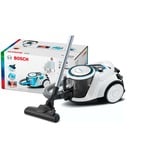 Bosch Serie 6 BGC41LSIL aspiradora Aspiradora cilíndrica Secar 600 W Sin bolsa, Aspiradora de suelo blanco, 600 W, Aspiradora cilíndrica, Secar, Sin bolsa, HEPA, Filtrado