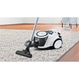 Bosch Serie 6 BGC41LSIL aspiradora Aspiradora cilíndrica Secar 600 W Sin bolsa, Aspiradora de suelo blanco, 600 W, Aspiradora cilíndrica, Secar, Sin bolsa, HEPA, Filtrado