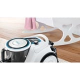 Bosch Serie 6 BGC41LSIL aspiradora Aspiradora cilíndrica Secar 600 W Sin bolsa, Aspiradora de suelo blanco, 600 W, Aspiradora cilíndrica, Secar, Sin bolsa, HEPA, Filtrado