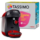 Bosch TAS1003 cafetera eléctrica Totalmente automática Macchina per caffè a capsule 0,7 L, Cafetera de cápsulas negro/Rojo, Macchina per caffè a capsule, 0,7 L, Cápsula de café, 1400 W, Negro, Rojo