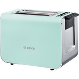Bosch TAT8612 tostadora 2 rebanada(s) 860 W Azul, Plata turquesa/Plateado, 2 rebanada(s), Azul, Plata, Botones, 860 W