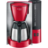 Bosch TKA6A684 cafetera eléctrica Totalmente automática 1 L, Cafetera de filtro rojo/Plateado, 1 L, 1200 W, Antracita, Negro, Acero inoxidable
