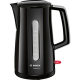 Bosch TWK3A013 tetera eléctrica 1,7 L 2400 W Negro, Hervidor de agua negro/Gris, 1,7 L, 2400 W, Negro, Plástico, Indicador de nivel de agua, Protección contra sobrecalentamiento