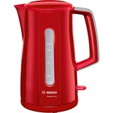 Bosch TWK3A014 tetera eléctrica 1,7 L 2400 W Rojo, Hervidor de agua rojo, 1,7 L, 2400 W, Rojo, Plástico, Acero inoxidable, Indicador de nivel de agua, Sin cables